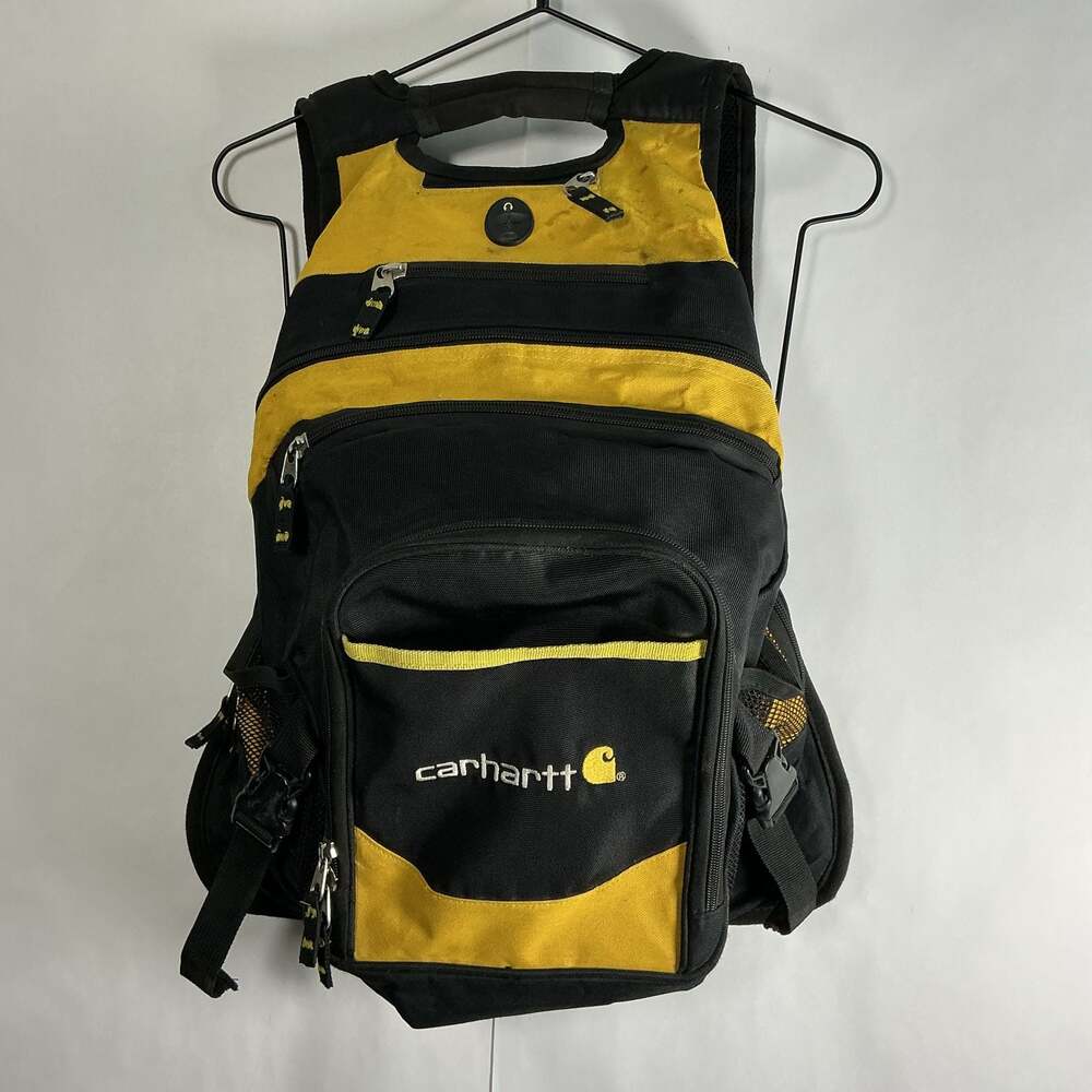 Carhartt Black and Yellow Multi-Compartment School Work Travel Backpack